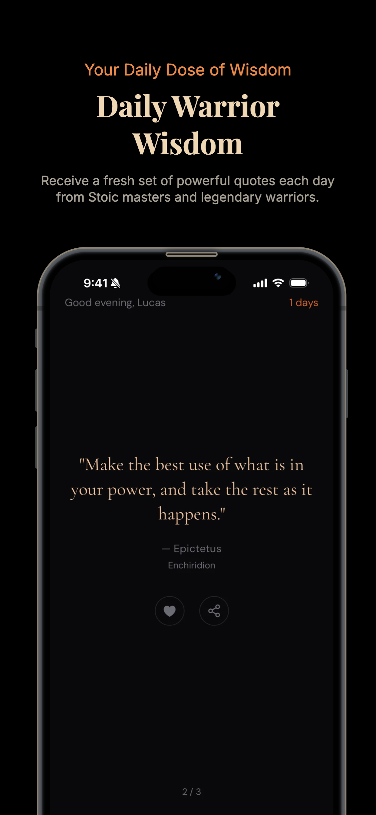 Unbrkable daily quote screen